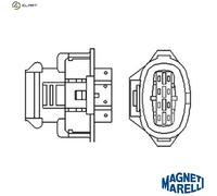 Lambda sensor Heated 466016355008 MAGNETI MARELLI for OPEL ASTRA G Hatchback