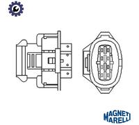 Lambda sensor Heated 466016355008 MAGNETI MARELLI for OPEL ASTRA G Hatchback