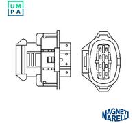 Lambda sensor Heated 466016355008 MAGNETI MARELLI for OPEL ASTRA G Hatchback