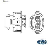 Lambda sensor Heated 466016355008 MAGNETI MARELLI for OPEL ASTRA G Hatchback