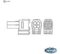 Lambda sensor Heated 466016355029 MAGNETI MARELLI for SUZUKI FIAT SUBARU