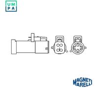 Magneti Marelli Lambda Sensor 466016355090 Heated for Ford C-MAX II Grand C-MAX