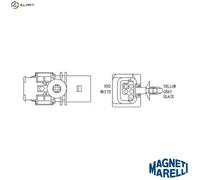 Magneti Marelli Lambda Sensor 466016355152 Heated for Ford Citroen Land Rover