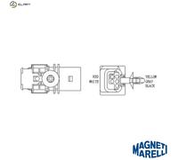 Magneti Marelli Lambda Sensor 466016355152 Heated for Ford Citroen Land Rover