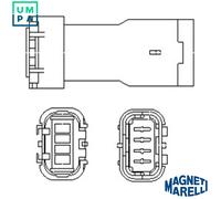 Magneti Marelli Oxygen Lambda Sensor 466016355171 Heated for Peugeot Citroën DS