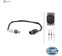 HELLA 6PA 358 103-101 Lambda Sensor - 6-pin connector - Cable: 545mm - with fastening material