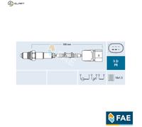 Lambda Sensor FAE 75038 for SEAT AROSA (6H1) 1.4 2000-2004