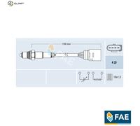 FAE Regulating Lambda Sensor 77140 for VW Golf IV, Jetta, Polo, Passat/Wagon, Audi A4 2.0L, Skoda