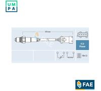 Lambda sensor 77240 FAE for CITROËN PEUGEOT MERCEDES-BENZ FIAT