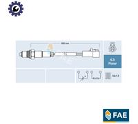 Lambda sensor Heated 77263 FAE for FORD C-MAX II GRAND C-MAX GALAXY I FOCUS III