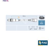 Lambda sensor 77464 FAE for AUDI SEAT SKODA
