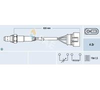 Lambda sensor before catalytic converter Regulating Probe 77131 FAE for VW SEAT