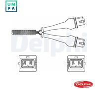 Delphi Lambda Sensor ES20244-12B1 Planar Probe for PEUGEOT 205 Mk II, 309, 405