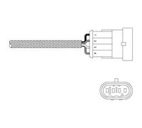 LAMBDA SENSOR FOR ABARTH 500 500 / 595 / 695 DELPHI ES20302-12B1