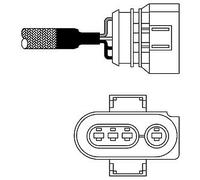 LAMBDA SENSOR FOR AUDI A3 A4 / S4 B5 A4 B5 AVANT A6 / S6 C5 DELPHI ES10980-12B1