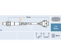 77308 Lambda Sensor Single 4 Wire Exhaust O2 Oxygen Probe Emission By FAE