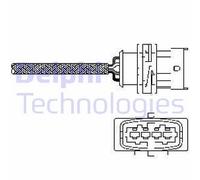 LAMBDA SENSOR FOR VAUXHALL ASTRA ASTRAVAN COMBO MERIVA A DELPHI ES10789-12B1
