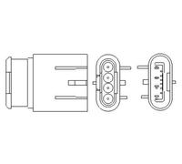 Lambda sensor Heated 466016355154 MAGNETI MARELLI for FIAT ALFA ROMEO FORD