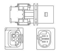 Lambda sensor Heated 466016355168 MAGNETI MARELLI for PEUGEOT CITROËN FORD DS