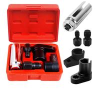 Lambda Sensor Key Nuts Set, 22 mm Oxygen Sensor Socket Spanner Set, Lambda Sensor Tool Socket Wrench Nuts with 3/8 and 1/2 Inch Drive for Disassembly Lambda Sensor, Car Repair