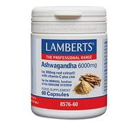 Lamberts Ashwagandha 6000mg - KSM-66 Full Spectrum Root Extract - Stress & Energy Support - 60 Vegan Capsules