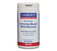 Lamberts Beta Glucans 250mg - Immune System Support - with Vitamins C, D & Zinc - 60 Tablets
