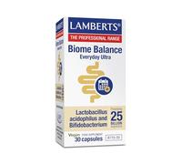 Lamberts Biome Balance Everyday Ultra Capsules 30 - 25 Billion Live Bacteria - Gut Support with Lactobacillus & Bifidobacterium - Delayed Release