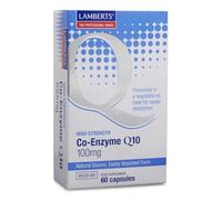 Lamberts Co-Enzyme Q10 100mg - Natural Ubiquinone in Oil-Based Formula for Optimal Absorption - 60 Capsules