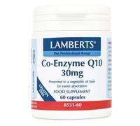 Lamberts Co-Enzyme Q10 30mg - Natural Ubiquinone for Energy Release & Cellular Support - Vegan - 60 Capsules