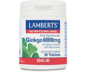 Lamberts Ginkgo Biloba Extra High Potency 6,000 mg 180