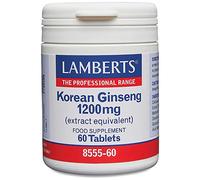 Lamberts Korean Ginseng 1200mg 60 Tablets - Standardised Panax Extract - High Strength Ginseng