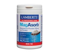 Lamberts MagAsorb Magnesium Powder - 375mg Magnesium as Citrate - Highly Absorbable - 165g
