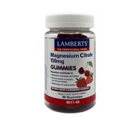 Lamberts Magnesium Citrate - 40 Vegan Gummies - 150mg Highly Absorbable Magnesium - Sugar Free