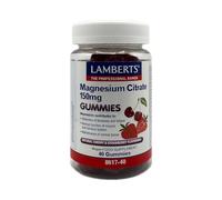 Lamberts Magnesium Citrate - 40 Vegan Gummies - 150mg Highly Absorbable Magnesium - Sugar Free