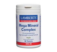 Lamberts Mega Mineral Complex - High Potency Multi-Mineral Formula - 90 Vegan Tablets