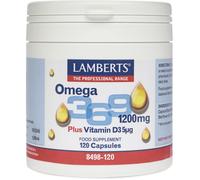 Lamberts Omega 3, 6 & 9 Plus Vitamin D3 5ug 120 Capsules