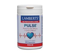 Lamberts Pulse Fish Oil 1300mg with CoQ10 100mg - High Strength Omega 3 EPA & DHA - Two-a-Day Formula - 90 Capsules