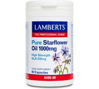 Lamberts Pure Borage Oil 1000 mg Provides 220 mg of GLA 90 Capsules