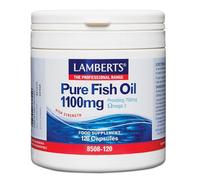 Lamberts Pure Fish Oil 1100mg - High Strength Omega 3 Supplement - 355mg EPA & 237mg DHA - 120 Capsules