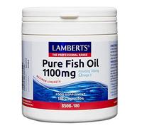 Lamberts Pure Fish Oil 1100mg - High Strength Omega 3 Supplement - 355mg EPA & 237mg DHA - 180 Capsules
