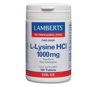 LAMBERTS Pure Grade L-Lysine - 120 x 1000mg Tablets