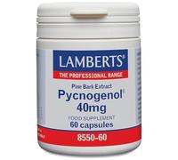 Lamberts Pycnogenol 40mg - Premium Maritime Pine Bark Extract - Standardised for Quality - 60 Vegan Capsules