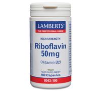 Lamberts Riboflavin 50mg Capsules - High Strength Vitamin B2 - 100 Vegan Capsules