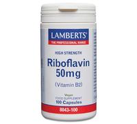 Lamberts Riboflavin 50mg Capsules - High Strength Vitamin B2 - 100 Vegan Capsules