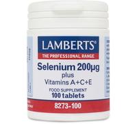 Lamberts Selenium 200µg with Vitamins A, C & E - Antioxidant & Immune Support - One-a-Day Formula - 100 Vegan Tablets