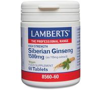 Lamberts Siberian Ginseng 1500mg - Standardised Extract with Eleutherosides - One-A-Day - 60 Tablets