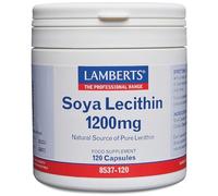 Lamberts SOYA Lecithin Capsules - High Strength 1200mg - Rich in Phospholipids & Choline - 120 Capsules