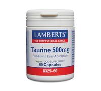 Lamberts Taurine 500mg - Free-Form Amino Acid for Quick Absorption - High Strength - 60 Vegan Capsules