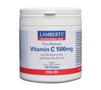 Lamberts Time Release Vitamin C 1500mg - with Bioflavonoids - Gradual Absorption High Strength - 120 Tablets