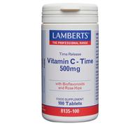 LAMBERTS Time Release Vitamin C-Time - 100 x 500mg Tablets